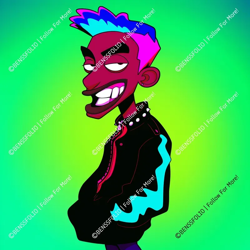Neon Profile Picture Illustrations