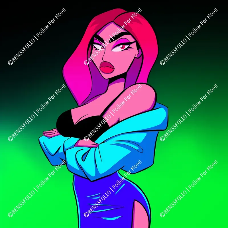 Neon Profile Picture Illustrations