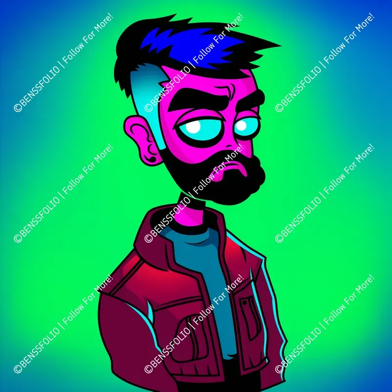 Neon Profile Picture Illustrations
