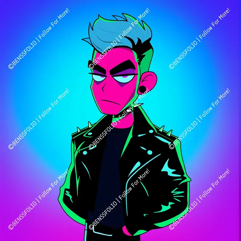 Neon Profile Picture Illustrations