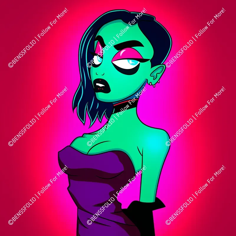 Neon Profile Picture Illustrations