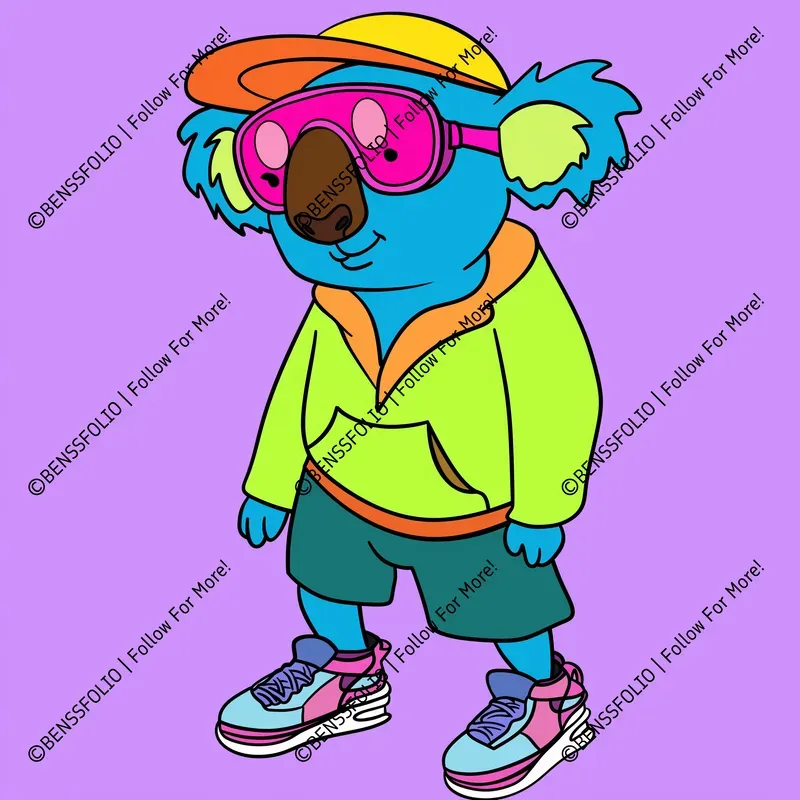 Vibrant Cartoon Animals Illustrations
