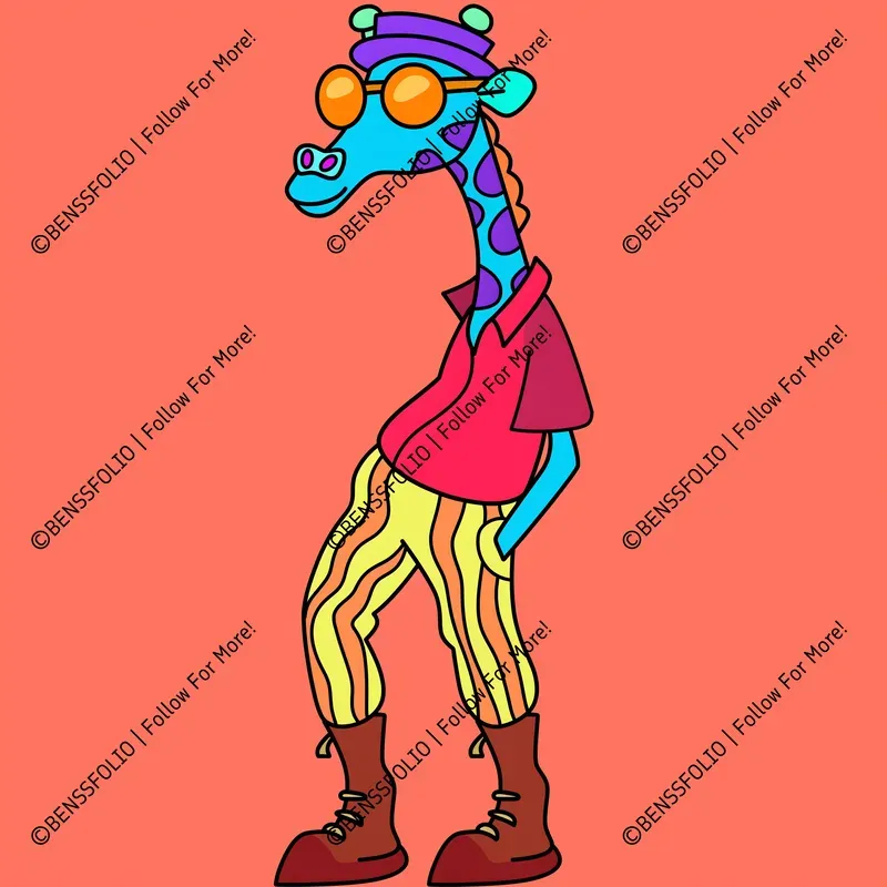 Vibrant Cartoon Animals Illustrations