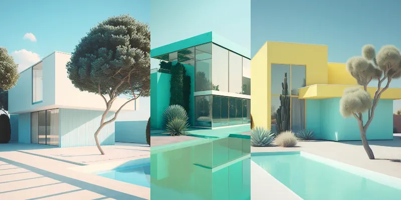 Colorful Contemporary Architectures generated by undefined