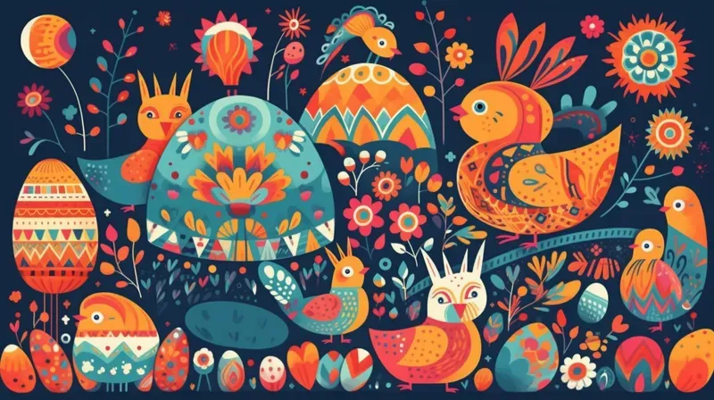 Vibrant Festive Easter Holiday Scenes
