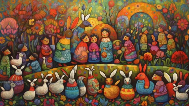 Vibrant Festive Easter Holiday Scenes