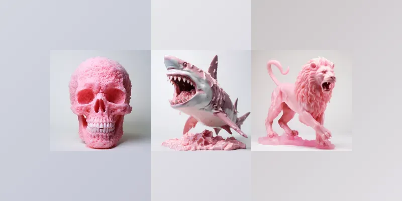 Sculptures Made From Used Chewing Gums generated by undefined