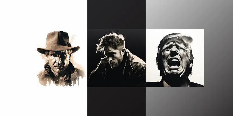 Artistic Portraits Of Celebrities generated by undefined