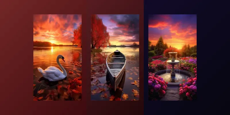 Vertical Nature Landscape Wallpapers generated by undefined