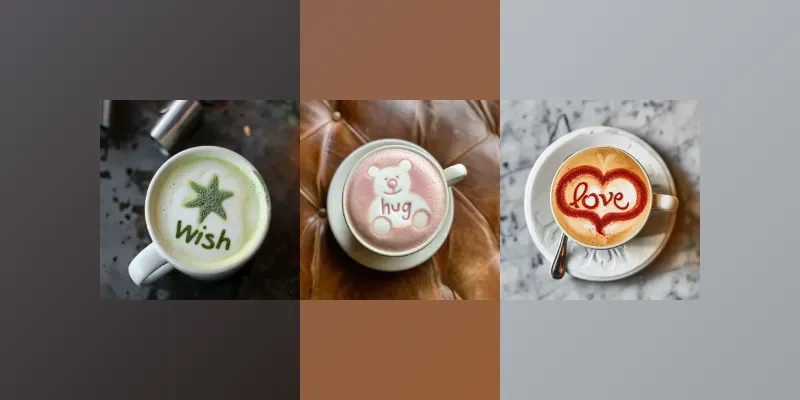 Latte Art Text Generator For Coffee Cups generated by undefined