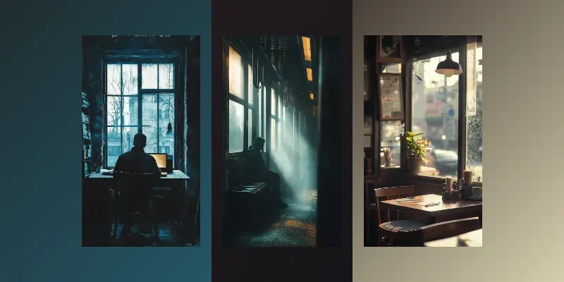 Hopper-style Urban Photos generated by undefined