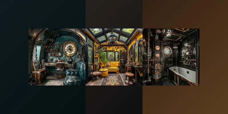 Steampunk Room Designs By Hg Wells generated by undefined