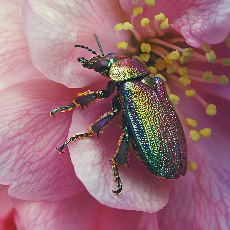 Exotic Insects On Blooms