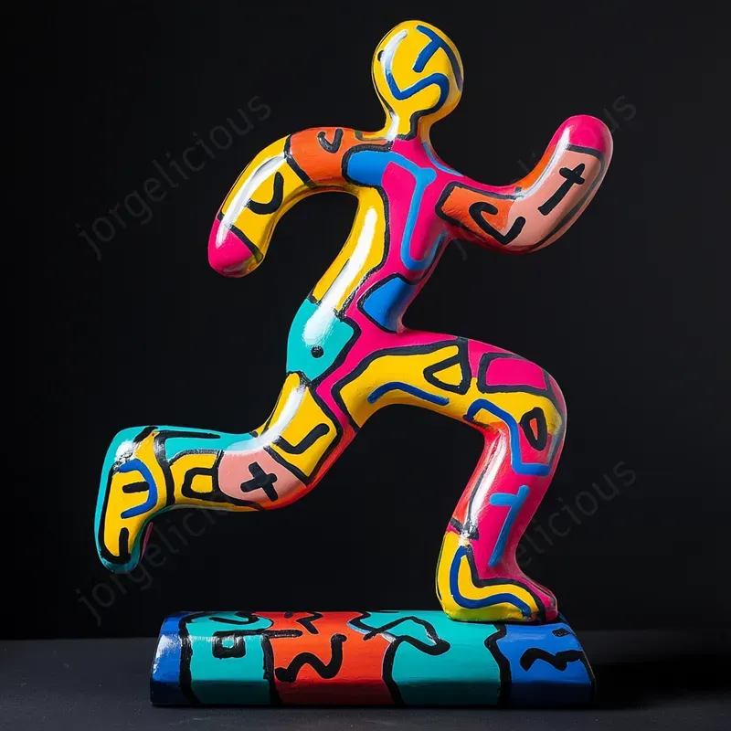 Energetic Sculptures In Haring Style