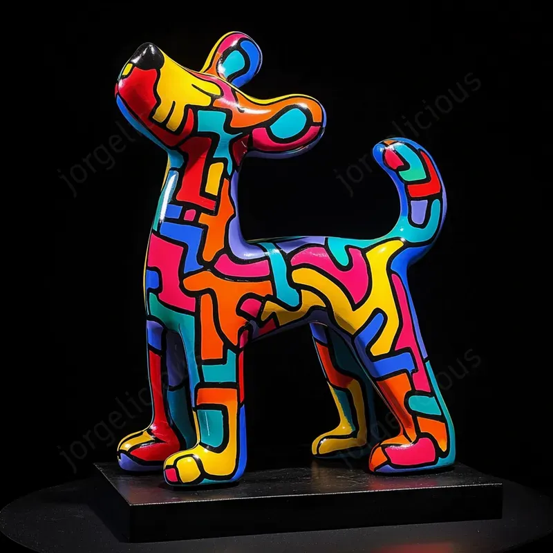 Energetic Sculptures In Haring Style