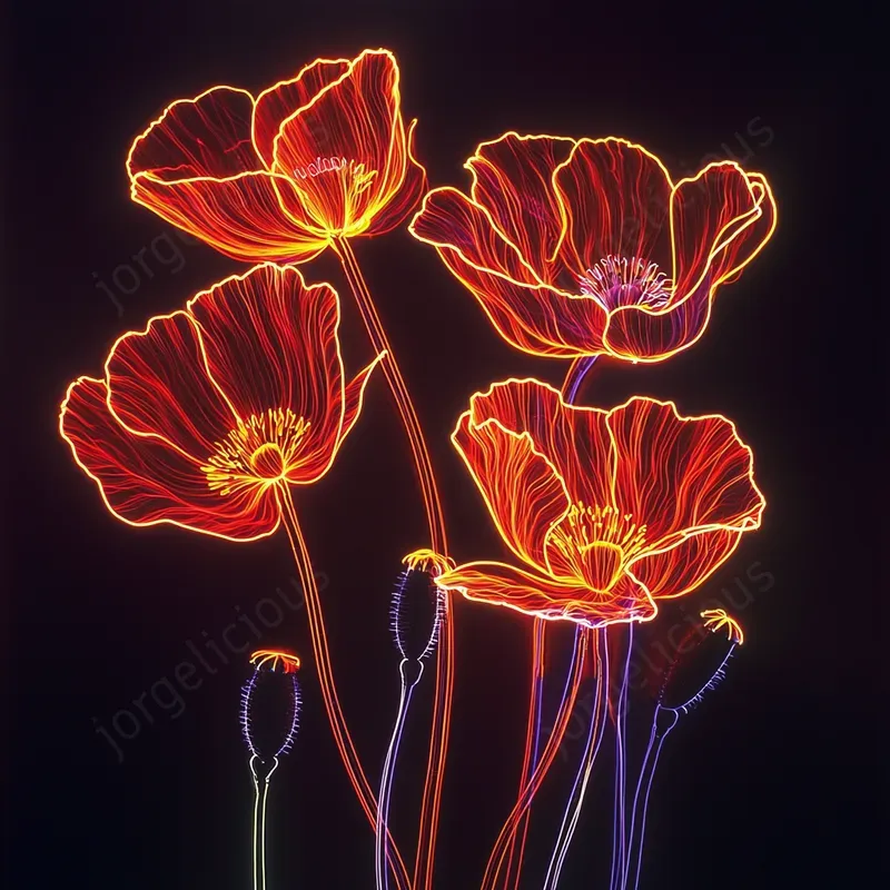 Floral Neon Radiances