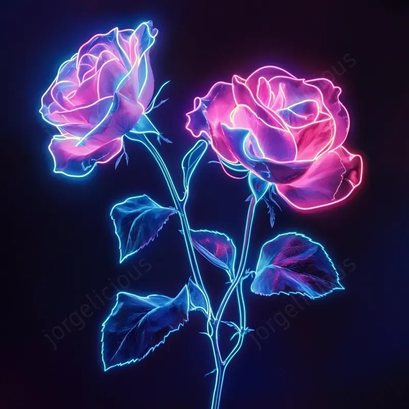 Floral Neon Radiances