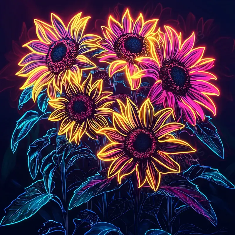 Floral Neon Radiances