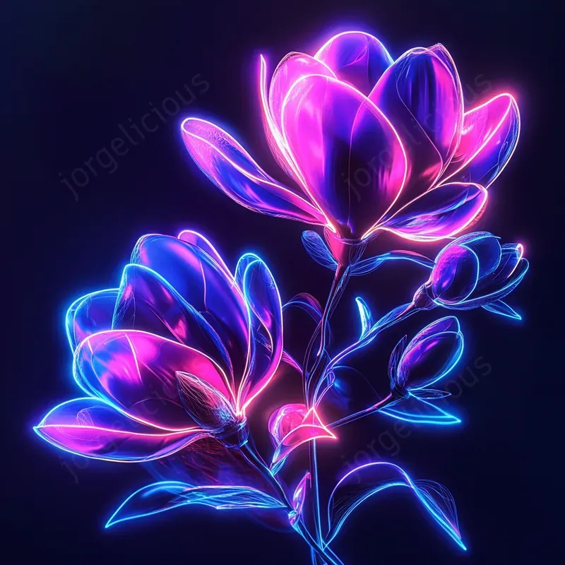 Floral Neon Radiances