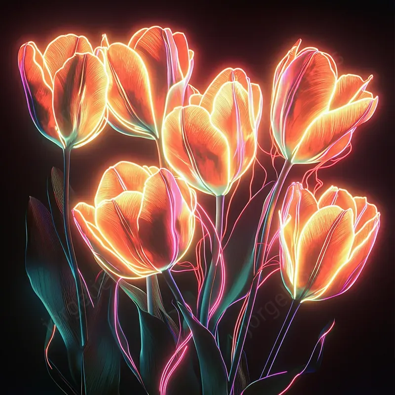 Floral Neon Radiances