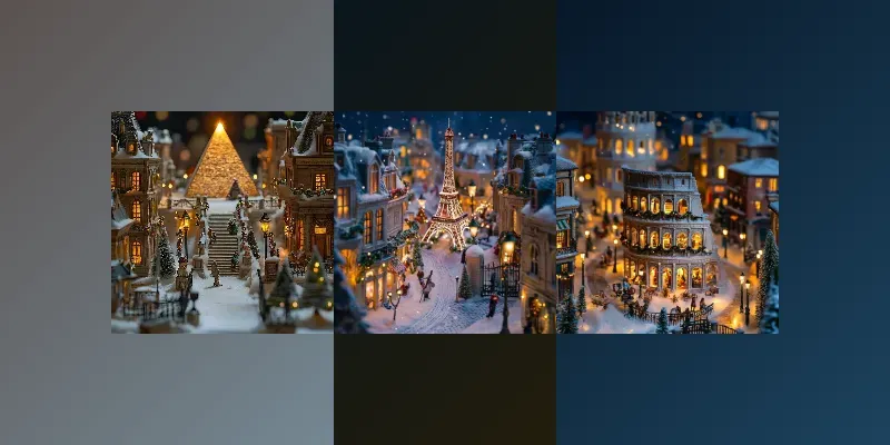 Christmas Landmarks In Miniature generated by undefined