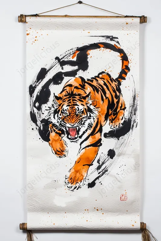 Minimalist Japanese Scroll Art