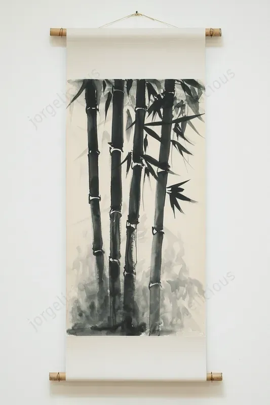 Minimalist Japanese Scroll Art