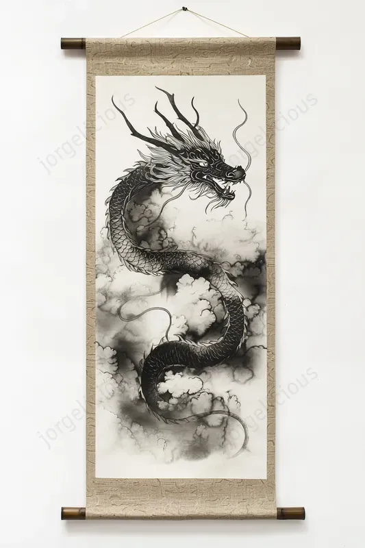 Minimalist Japanese Scroll Art