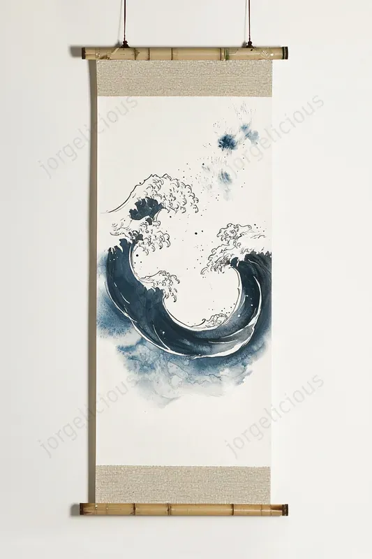 Minimalist Japanese Scroll Art