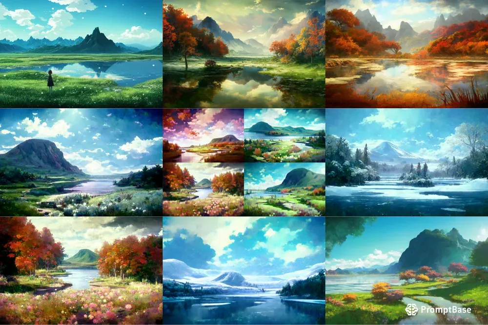 Mountainous Lakes And Rivers