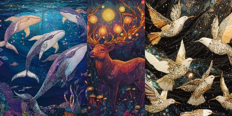 Embroidered Animals generated by undefined