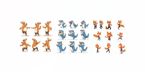 Dancing Cartoon Characters generated by midjourney