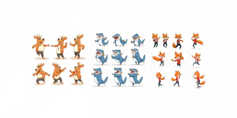 Dancing Cartoon Characters