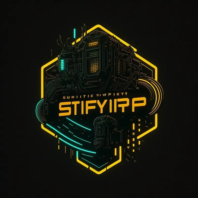 Cyberpunk Style Technology Logos