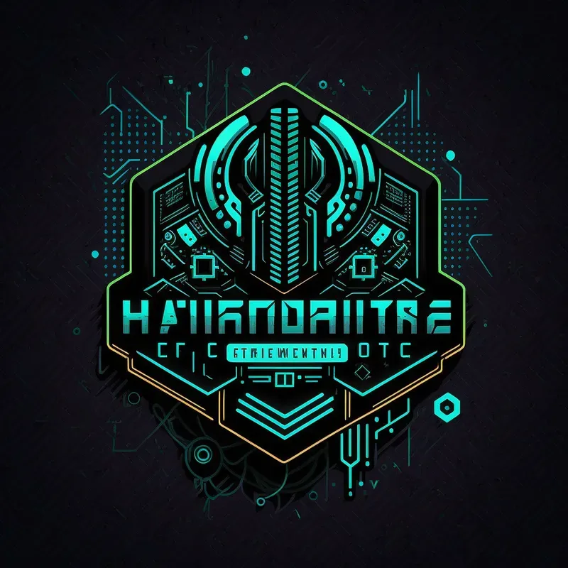 Cyberpunk Style Technology Logos