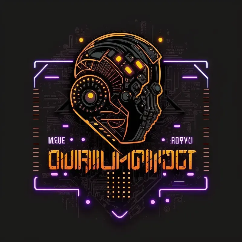 Cyberpunk Style Technology Logos