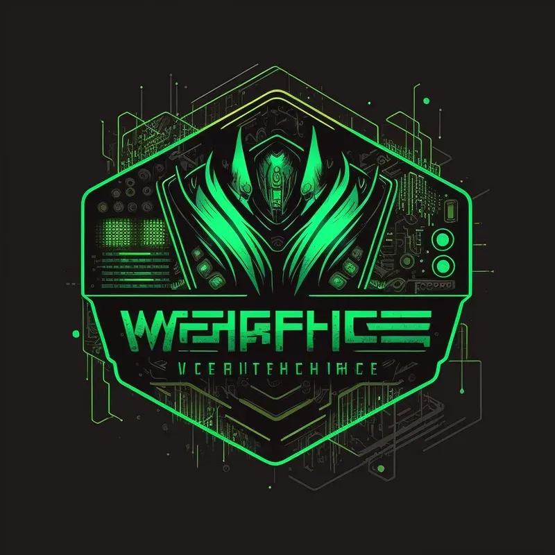 Cyberpunk Style Technology Logos