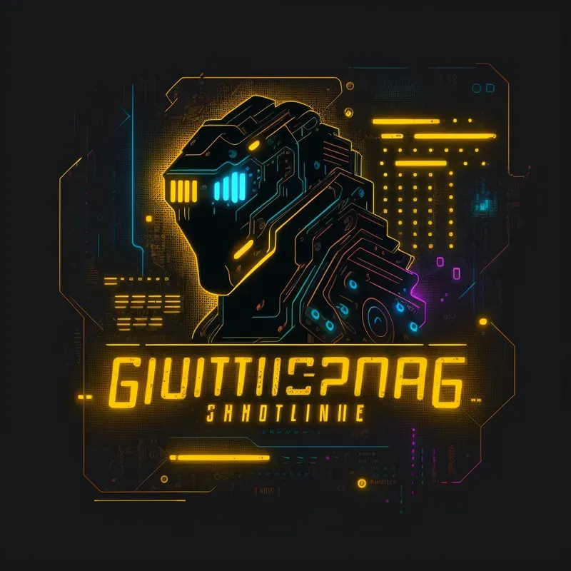 Cyberpunk Style Technology Logos