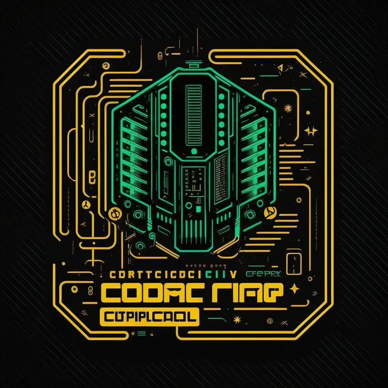 Cyberpunk Style Technology Logos