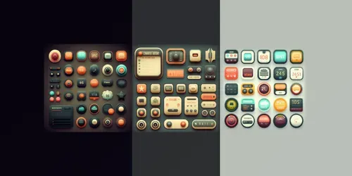 User Interface Elements generated by midjourney