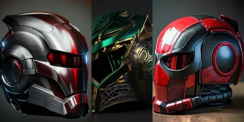 Superhero Motorcycle Helmets generated by midjourney