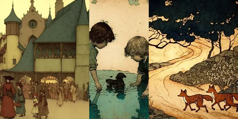 Whimsical Childrens Book Illustrations generated by undefined