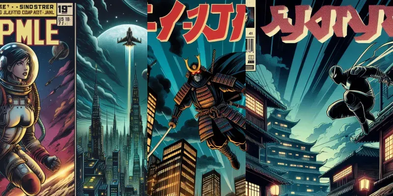 Dynamic Comic Book Cover Ideas generated by undefined