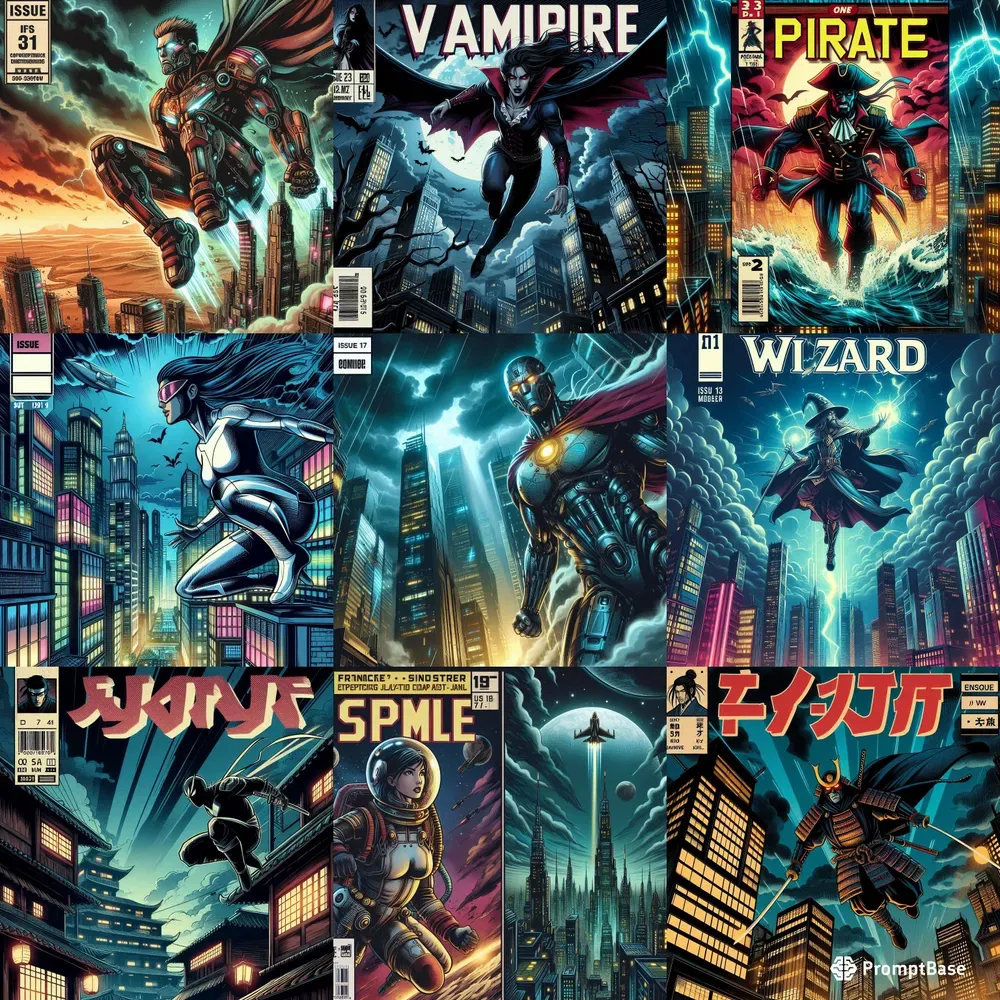 Dynamic Comic Book Cover Ideas