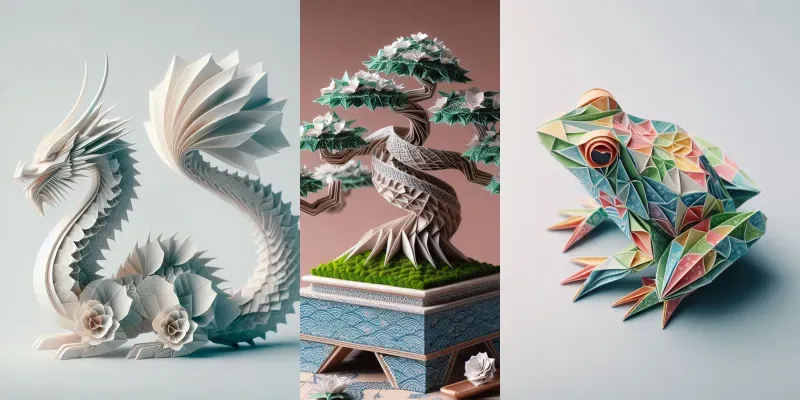 Traditional Origami Japanese Aesthetics generated by undefined