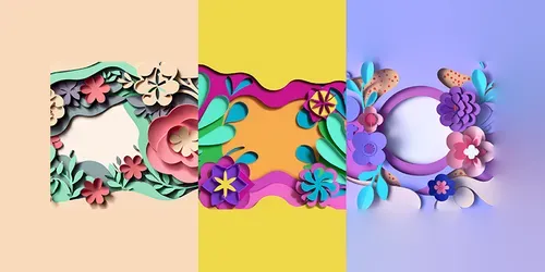 Cut Paper Frames generated by dalle