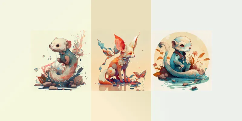 Cute Watercolour Illustrations generated by undefined