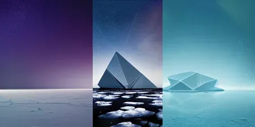 Geometric Artic Sea generated by promptbase