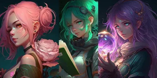 Mysterious Anime Girl Manga Concept Art generated by midjourney