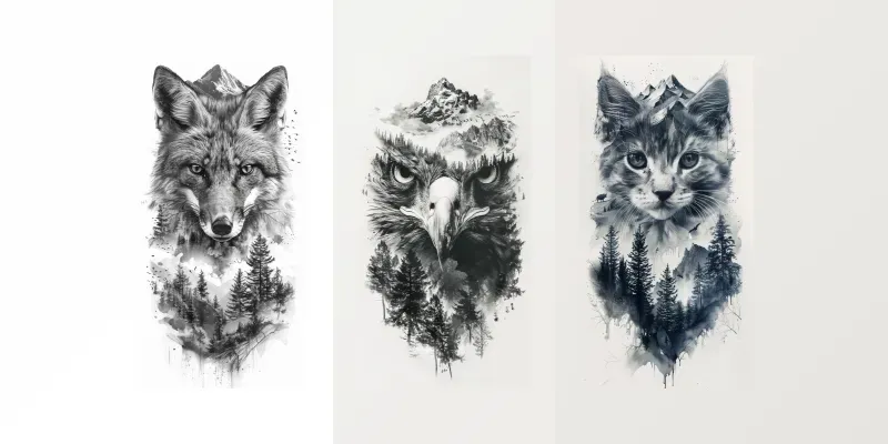 Animal Forest Tattoos generated by undefined